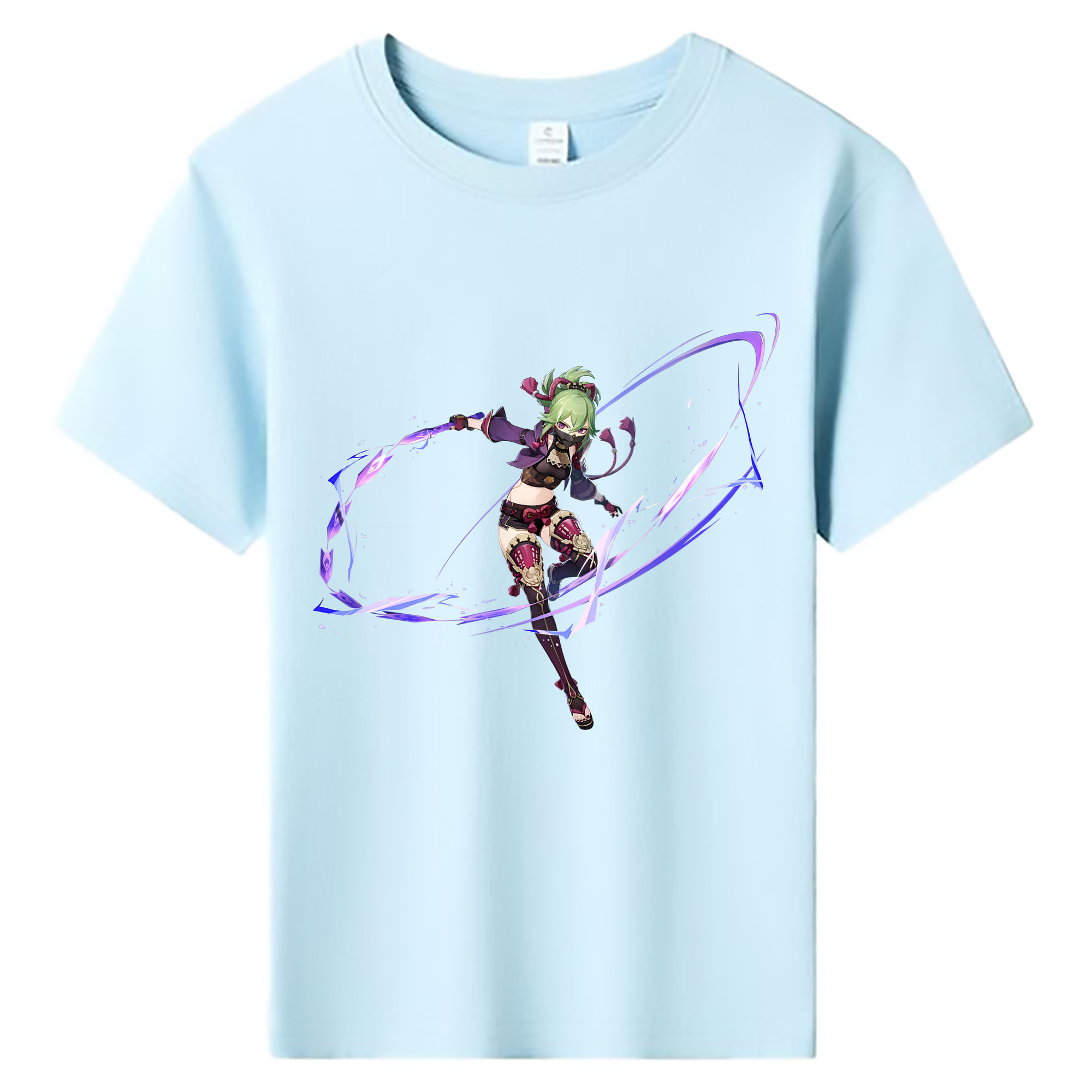 げんし神  久岐忍 くき しのぶ genshin Kuki Shinobu 綿100％キッズTシャツ（フロントプリント）